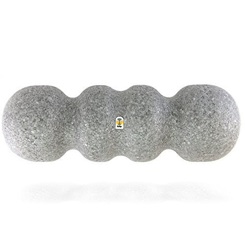 Rollga - High Density Foam Roller for Exercise & Back Pain, 18 inches | Patented Grooves Protect Spine & Bone, Bumps Reach Deeper, Design Mimics Hands-On Massage, Increase Flexibility 22% - color: Silver