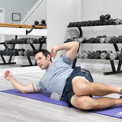 OPTP Silver AXIS Moderately Firm Foam Roller – Half-Round, Silver, 12" x 3" | Moderate density for sports medicine, physical therapy, Pilates, yoga - myofascial release on trigger points - size: Silver - 12" x 3" Half-round