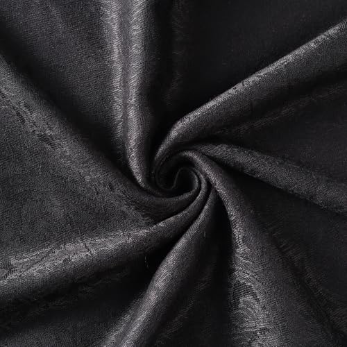 TUSHUSTY Pashmina Feel Rave Scarf Shawl Wrap for Women Men - color: Black Gray