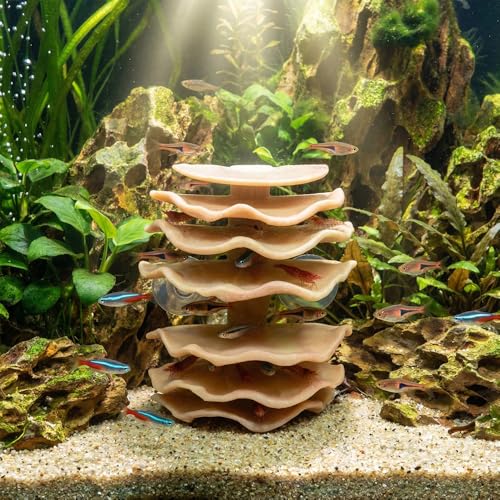 DQITJ Shrimp Hide Aquarium Fish Hideout with Suction Cup Aquarium Fish Cave Hideout Betta Habitat Fish Tank Decoration