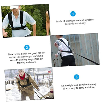 SUPVOX 2pcs Sled Harness with Padded Shoulder Straps Non Slip Resistance Belt for Strength Training and Speed Improvement Suitable for Crossfit Yoga and Fitness Workouts