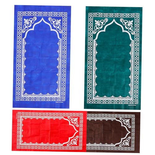Cabilock Delicate Patterns Polyester Prayer Mat Islamic Prayer Rug for Women Men Boys and Girls Portable Muslim Rug