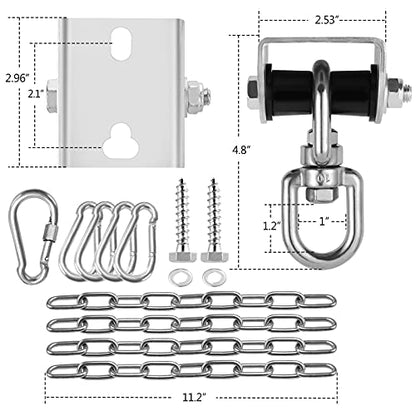 Eapele Heavy Bag Hanger, Punching Bag Mount for Ceiling 360° Swivel Wood Beam Holder for Boxing Bag, Heavy Bag, Gym Punching Bag, Speed Bag, Aerial Yoga Swing, Gymnastic Rings, Sandbag, Hammock - color: Heavy Bag Hanger with Chain