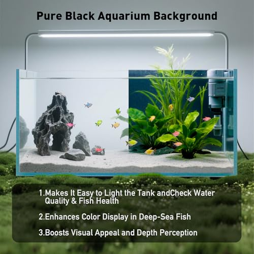 Black Aquarium Background, Static Cling Vinyl, 15.7 x 59.1 in | Reusable fish tank wallpaper with strong hold, clean removal and easy repositioning for a solid black aquarium backdrop. - size: 15.7×59.1 in