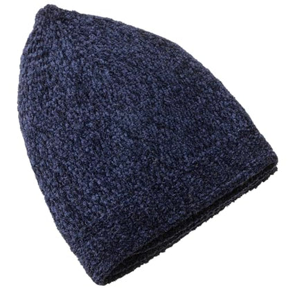 Modefa Islamic Prayer Kufi Hats for Men Chenille Knitted Stretchable Muslim Cap One-Size Fit - color: Navy Blue