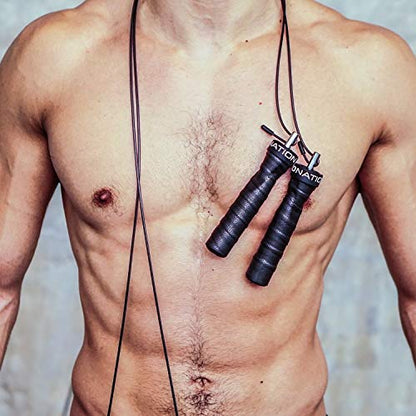 WOD Nation Weighted Jump Rope for Women & Men - 1 Pound (1LB) Adjustable Heavy Speed Jump Rope Handles with Removable Weights 4Crossfit, Cross Training, Boxing.