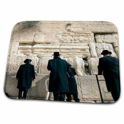 3dRose Bathroom Bath Rug Mat - Israel, Jerusalem, Western Wall, Orthodox Men Pray - AS14 DNY0013 - David Noyes Israel