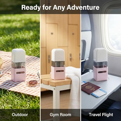 4 in 1 Travel Dispenser Bottle Refillable 4 in 1 Travel Dispenser 60ml Travel Bottles Leakproof Travel Size Containers for Toiletries Shampoo Lotion Pink - color: Pink
