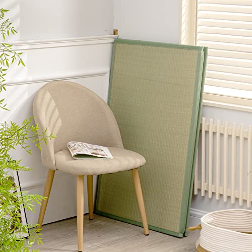 Natural Igusa Rush Grass Floor Tatami Mat,Twin, 79" x 39" x 0.5" | Japanese Portable Folding Firm Traditional Bed Mattress, Foldable Pad Futon,for Sleeping,Sitting,Yoga,Relaxing,Zen - size: Twin