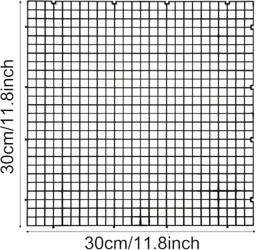 Hipanda Aquarium Hood Fish Tank Top Cover, Fit 8MM/0.3inch Glass | Terrarium lid Plastic Grid with 4-Piece Set Corner Protectors. Prevents Jumping - size: Fit 8MM/0.3inch Glass Black