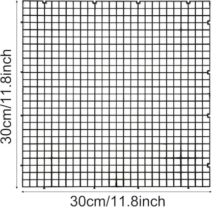 Hipanda Aquarium Hood Fish Tank Top Cover, Fit 8MM/0.3inch Glass | Terrarium lid Plastic Grid with 4-Piece Set Corner Protectors. Prevents Jumping - size: Fit 8MM/0.3inch Glass Black