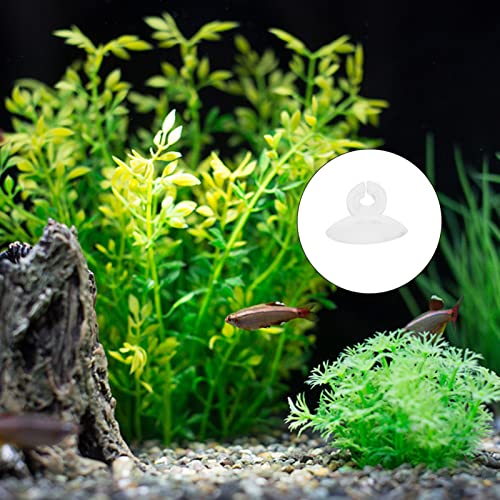 Hose Holder 25pcs Accessories Suckers Cup Fixing Air Rubber Professional Fish Holders Cups Clear Transparent for Clamps Hose Tank Aquarium Tube Holder Water Tubing Clip Clips