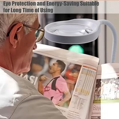 10X Magnifying Glass with Light and Stand,Dimmable Flexible Magnifying Craft Ligh, LED Lighted Magnifier Hands Free for Close Work Craft Reading Painting Hobby(White-04) - style: White-04