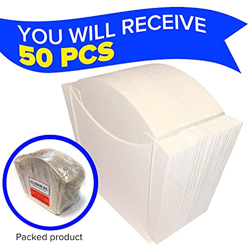CUSINIUM [4 oz 50-Pack Small White French Fry Containers - Disposable French Fries Holders