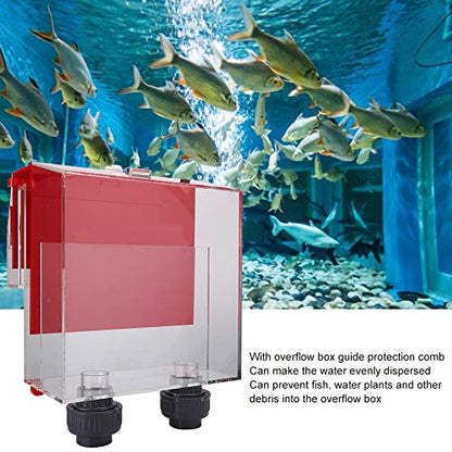 【???????????????????? ???????????????????????? ???????????????????????? ????????????????????】 5000L/H Acrylic Aquarium Overflow Box Air Pipe Overflow Box, Auto-Top-Off