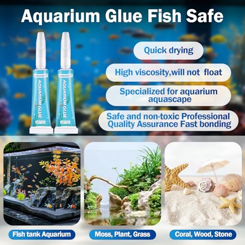 Aquarium Super Glue Gel Fish Safe for Coral, Moss and Plants | Fast-curing fish safe gel for coral, moss and plants in freshwater and saltwater aquariums.