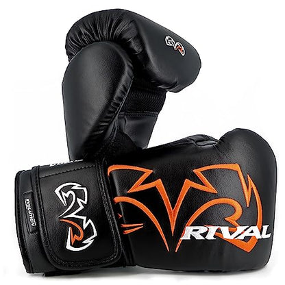 RIVAL Boxing RB11 Evolution Heavy Bag Gloves, with a High-Density, Power-Transmitting Foam and Microfiber Outer - color: Black, size: Medium