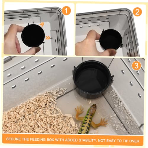 Plastic Reptile Breeding Box Feeding Container Ventilated Terrarium for Turtles Snakes Geckos and Insects Pet Supply for Comfortable Habitat