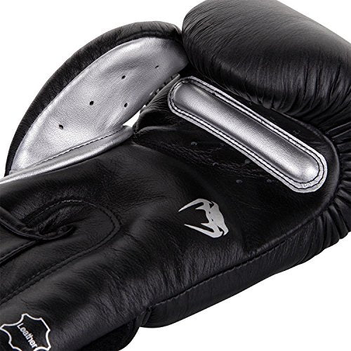 Venum Giant 3.0 Boxing Gloves - Nappa Leather - color: Black/Silver, size: 12 oz