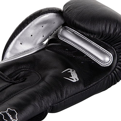 Venum Giant 3.0 Boxing Gloves - Nappa Leather - color: Black/Silver, size: 12 oz