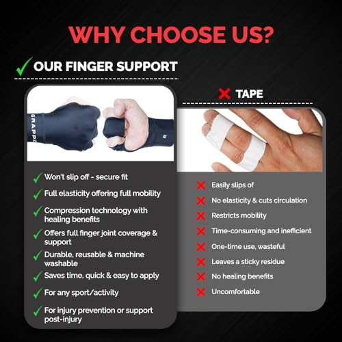 Grappz Middle Finger Brace Compression Gloves – Athletic Buddy Tape & Trigger Finger Splint Alternative – Finger Sleeve & Brace, Arthritis Pain Relief & Joint Stabilizer for All Sports – Unisex S - size: Small, style: Middle Finger