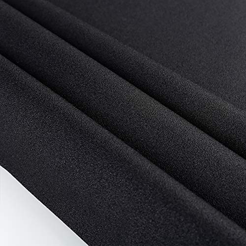 WochiTV Total Blackout Window Film 100% Light Blocking Non Adhesive No Residue Removable Opaque Static Cling Privacy Glass Tint for Home Bedroom Darkening Heat Control (17.5 in x 6.56 Ft) | No Glue Static Cling Window Glass Sticker,UV Protection,Heat Cont