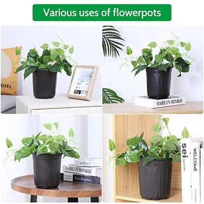 100-Pack 1 Gallon Flexible Plant Nursery Pots,Thickened Soft Plastic Seedling Pots,Seed Starting Pot Flower Plant Container for Succulents，Seedlings - size: 1Gallon, style: 100P