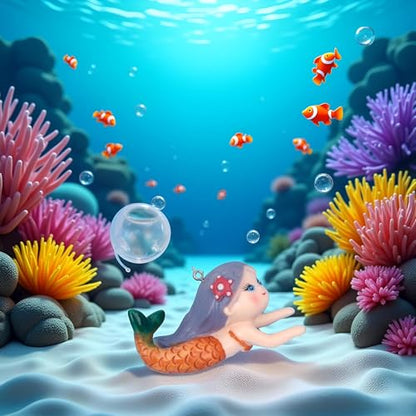 GANPUB Floating Fish Tank Decor, Aquarium Fish Mermaid, Ornaments, Eye Catching Decoration, Aquatic Pets Cartoon, Miniatures Figures for, Aquarium Décor Thematic Ornaments
