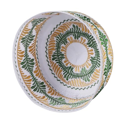 Kids Boys Muslim Prayer Kufi Hat Islamic Prayer Cap Embroidered Prayer Headwear Cap Praying Skull Cap Topi Ramadan Eid Hat - color: Yellow-small