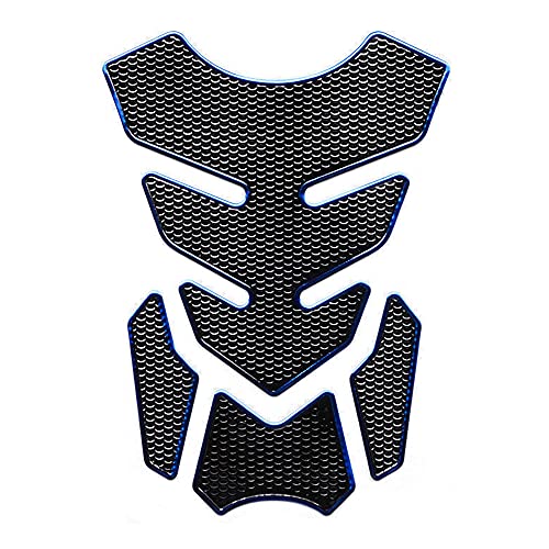 1 Set Universal 3D Motorcycle Gas Tank Sticker, Fuel Tank Protector Decal Pad Self-adhesive and Waterproof - Blue - color: Blue