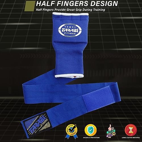 FARABI Kids Hybrid Boxing Inner Gloves Punching Boxing Gloves - color: Blue