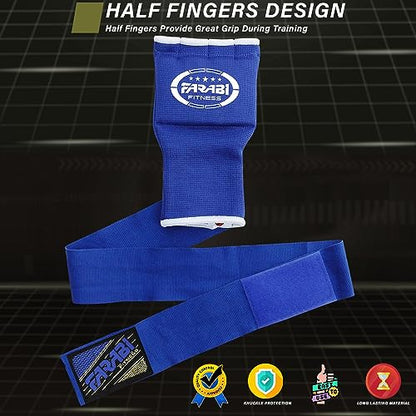 FARABI Kids Hybrid Boxing Inner Gloves Punching Boxing Gloves - color: Blue