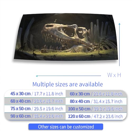 Aquarium Background Stickers - Dinosaur, Skull, Teeth - Fish Tank Reptile Terrarium Decor Poster (120 x 60 cm / (47.2 x 23.6 inches)) - size: 120 x 60 cm / (47.2 x 23.6 inches)
