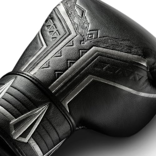 Hayabusa Marvel Hero Elite Boxing Gloves | Sparring and Training, Muay Thai Kickboxing, Fight Ready, Licensed Design, Padded Knuckle, 10oz 12oz 16oz, Men and Women - color: Black Panther, size: 16oz