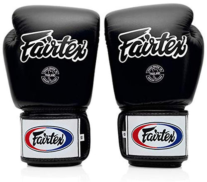Fairtex BGV1 무에타이 복싱 트레이닝 스파링 장갑 남성, 여성, 아동용 | 프리미엄 품질, 경량 및 충격 흡수 복싱 장갑 - color: 블랙., size: 키즈 - 4온스