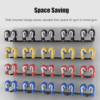 Wall Mounted Display Boxing Glove Holder, Black Powder Coated Storage Rack with Metal Hook, Hold 2/3 / 4/5 Pair of Training Gloves Dryer,96cm/37.7in Long - size: 96cm/37.7in long