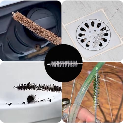 Mygeromon Flexible Drain Brush Extra Long Nylon Cleaner 59 Inches 2 PCS | for Sink, Fridge,Hose Dredging Tool 150 CM - color: 2 Pcs
