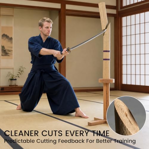 Tatami Mat for Sword Cutting, 10-Pack Authentic Igusa Tatami, 34x71 Inch Unrolled & Hand-Roll Modifiable for Tameshigiri, Iaido, Kenjutsu Training