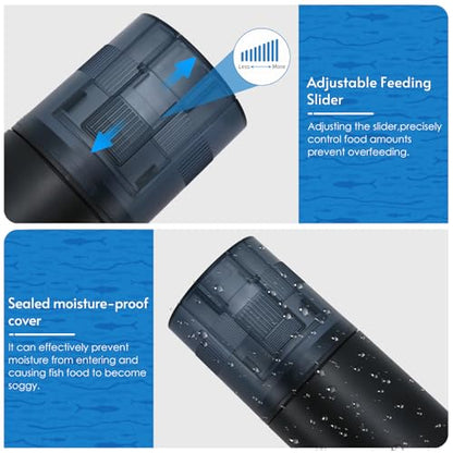 WiFi Automatic Fish Feeder (2.4GHz Only), Smart Fish Feeder with Timer & App Control, 3 Ports Dry Food Dispenser for Aquarium/Tank, Ideal for Vacation & Daily Use