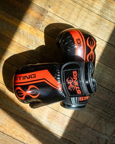 STING Armalite Boxing Gloves, Durable Boxing Equipment for Boxing Training, Balanced Weight Distribution - color: Black/Red, size: 10 Oz