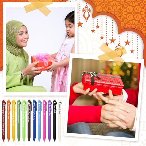 Gersoniel 60 Pcs Eid Mubarak Pens Bulk Ramadan Gifts Mubarak Muslim Ballpoint Pens Eid Islamic Party Favors Novelty Muslim Gifts Islamic Goody Bag Stuffers