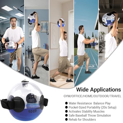 3-Size Aqua Ball Master Set | Total Body Workout with Adjustable Water Weights Up to 33 lbs | Home Gym Equipment for Instability Training, Muscle Engagement & All Levels