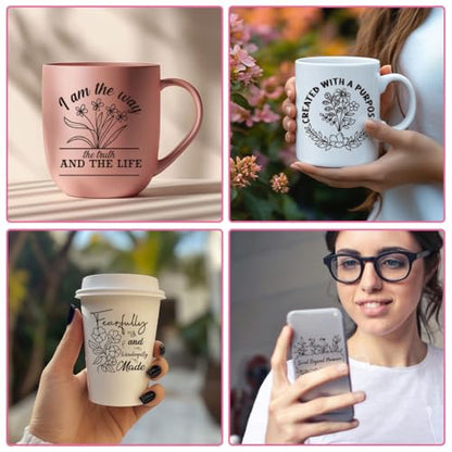20 Pcs UV DTF Cup Wraps, 10 Styles Wildflower Transfer Stickers Cartoon Rub on Decals Waterproof Transfer Stickers for Glass Cups Wood Crafts - style: Wildflower