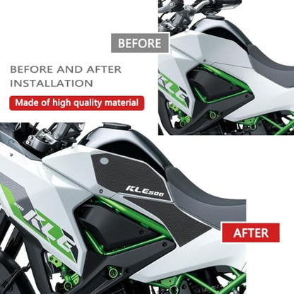 for KLE500 kle500 2026 New Accessories Fuel Tank Anti-Slip Stickers Side Anti-Slip mats Side Panel Stickers Rubber Fuel Tank Side Protectors Fuel Tank Stickers Tank Pads Tank pad Gas - color: Kle500
