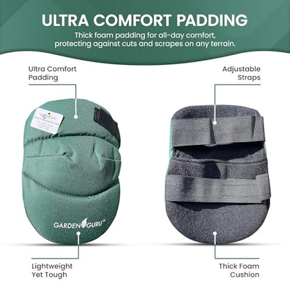 Garden Guru Cushioned Gardening Knee Pads with Adjustable Straps - Soft Inner Liner, Ultra Comfort Padding, Garden Kneelers for Yard Work, Cleaning, Household Chores, Roofing, and More (4 Pack) - size: 4 Pack, style: Ultra Soft Cushion