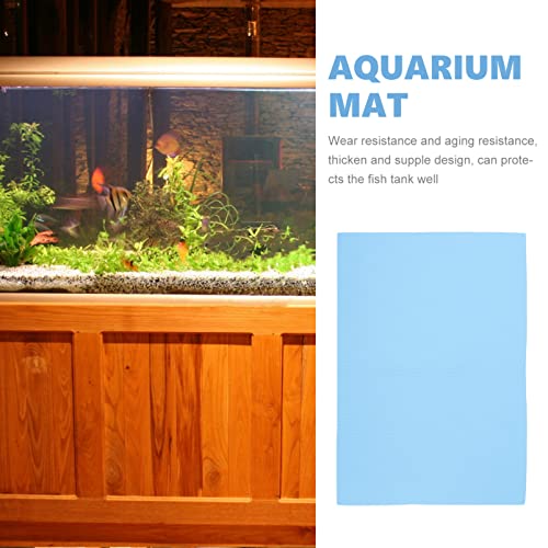 Garneck Thickened Fish Tank Mat Shockproof Aquarium Pad for Non- Cushioning Base for Fish Tanks and Terrariums - color: Blue