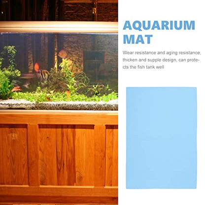 Garneck Thickened Fish Tank Mat Shockproof Aquarium Pad for Non- Cushioning Base for Fish Tanks and Terrariums - color: Blue