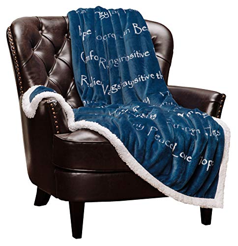 Chanasya Premium Sympathy Warm Hugs Gift Throw Blanket - Healing Gift Cancer Chemo Survivor Get Well Caring Gifts - Comfort Gift Blanket for Love Support Strength - Women Men Friend Grandpa - Blue - color: Blue, size: Standard Throw