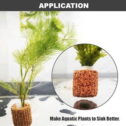 10-Pack 25mm Aquatic Plant Ring Base for Aquarium Pots | water plant holder, fish tank aquascape support, ceramic pot mount fit, plant stem secure clip, diy tank landscape