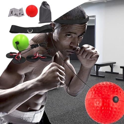 Boxing Reflex Ball No Drill Wall Mounted Design, Bouncing Reflex Punching | Boxing Equipment for Training At Home Reflex Speed Training Punching Ball Reaction Quickness Coordination Indoo